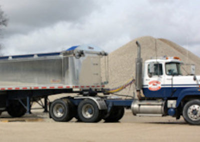 Concrete service truck with sand & gravel