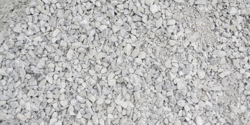 crushed stone works well as a base material